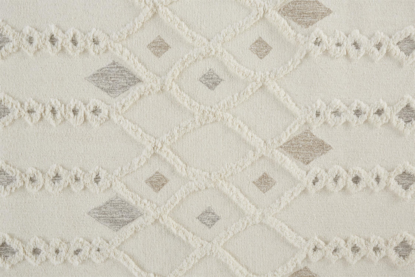 Anica Transitional Trellis & Lattice, Ivory/Tan/Silver