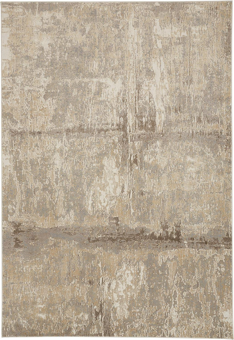 Parker Transitional Abstract, Tan/Ivory/Brown