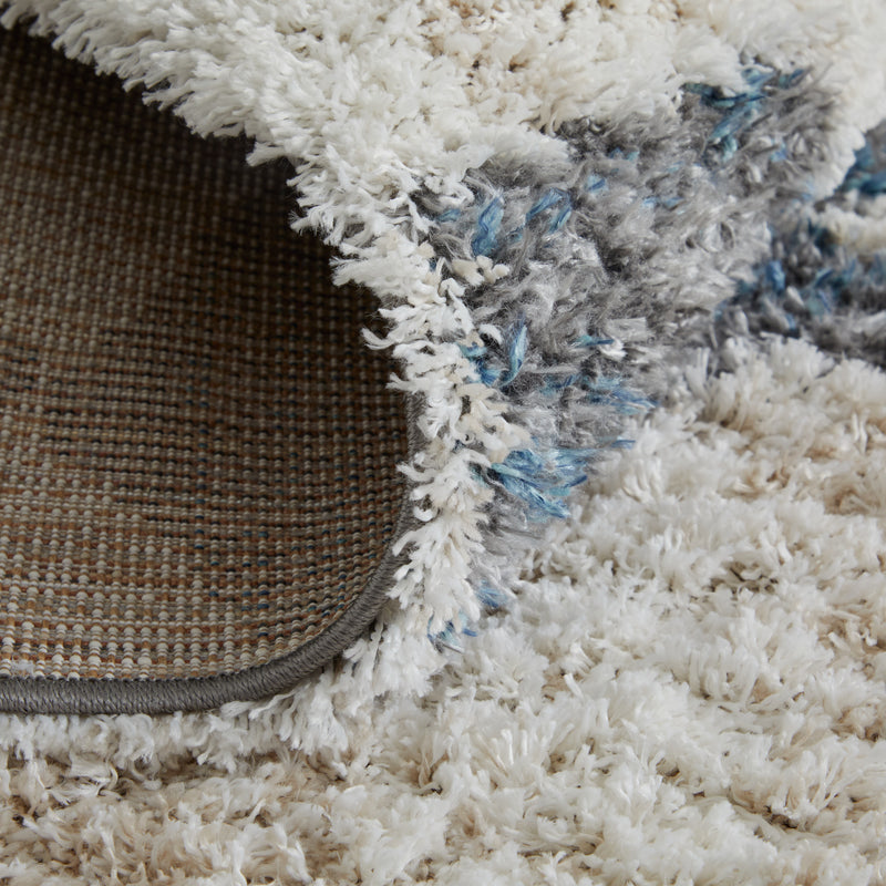 Mynka Transitional Diamond, Ivory/Gray/Blue