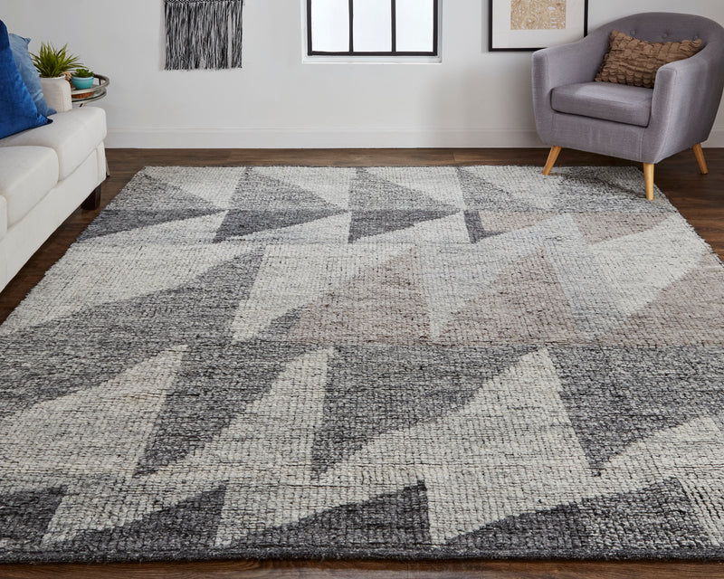 Alford Modern Geometric, Ivory/Gray/Taupe
