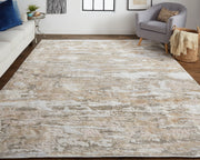 Laina Transitional Abstract, Tan/Ivory/Pink
