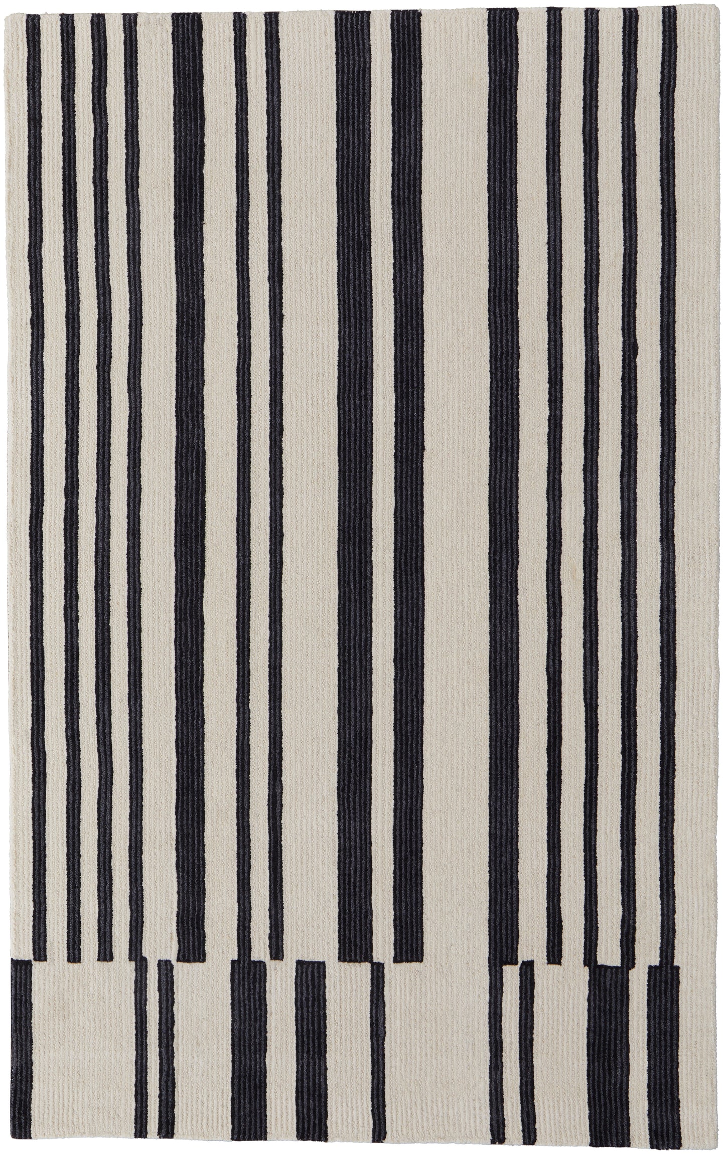 Maguire Transitional Abstract, Ivory/Black