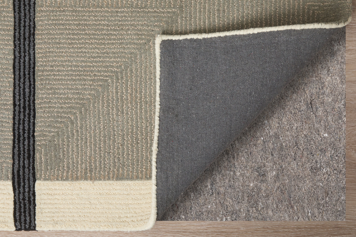Maguire Transitional Abstract, Taupe/Black