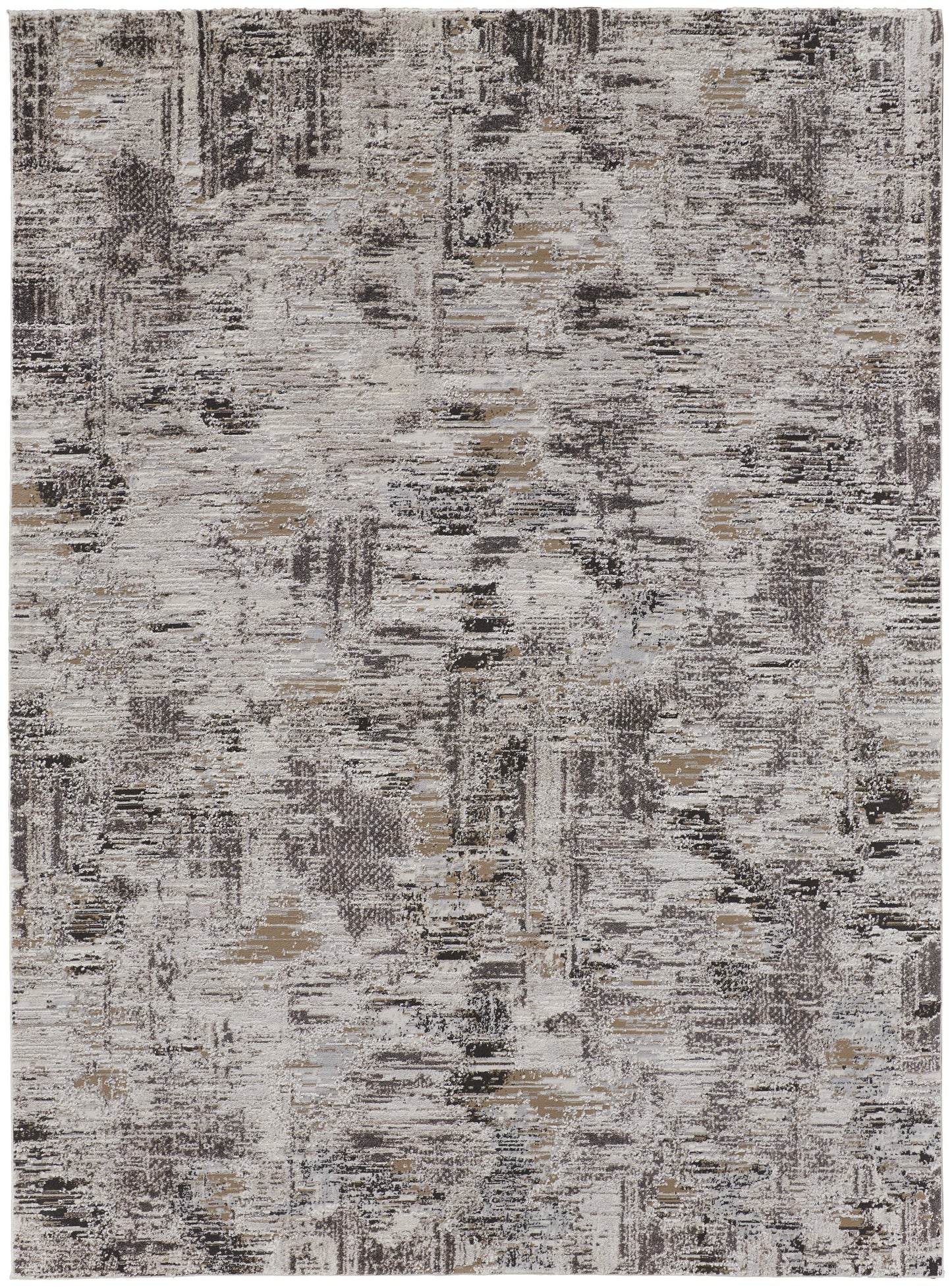 Vancouver Modern Abstract, Ivory/Gray/Brown