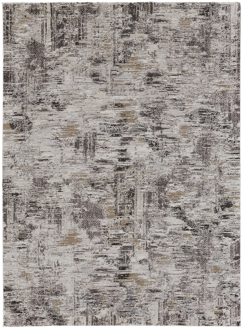 Vancouver Modern Abstract, Ivory/Gray/Brown