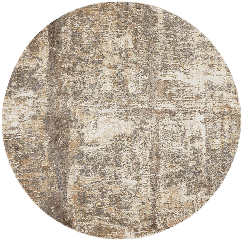 Parker Transitional Abstract, Tan/Ivory/Brown