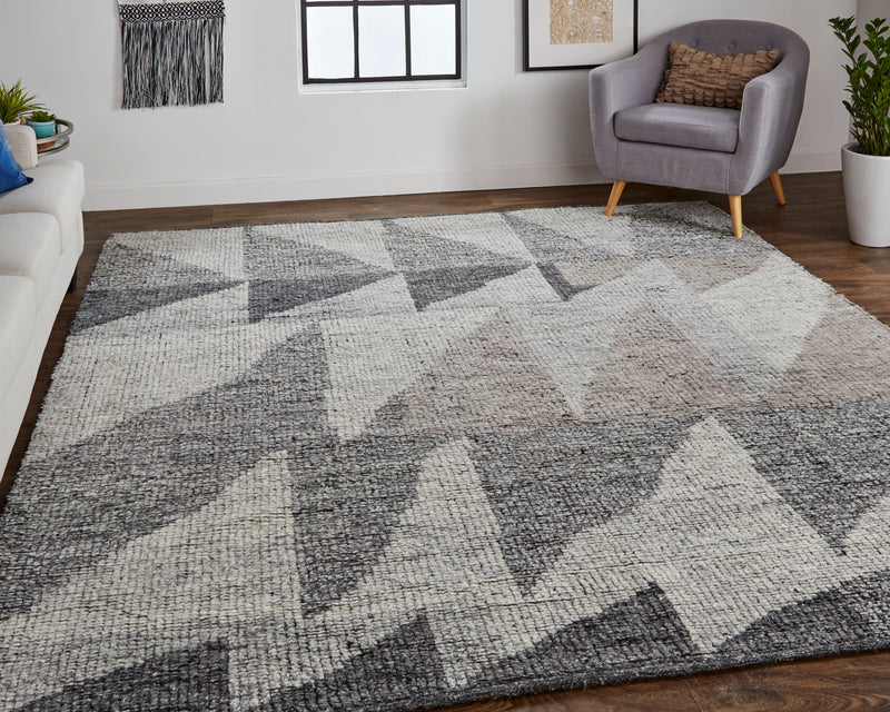 Alford Modern Geometric, Ivory/Gray/Taupe