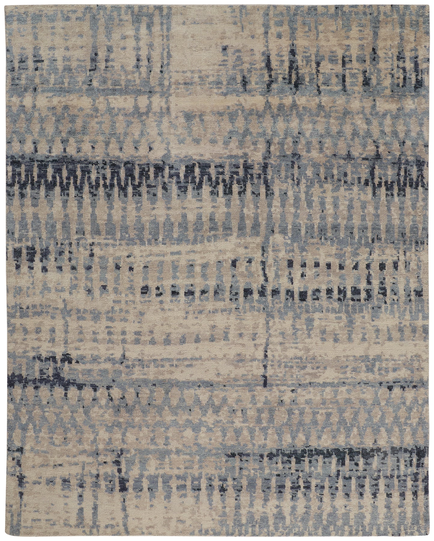Palomar Transitional Abstract, Blue/Tan