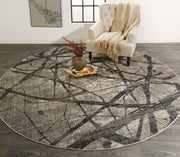 Kano Transitional Abstract, Taupe/Gray/Ivory