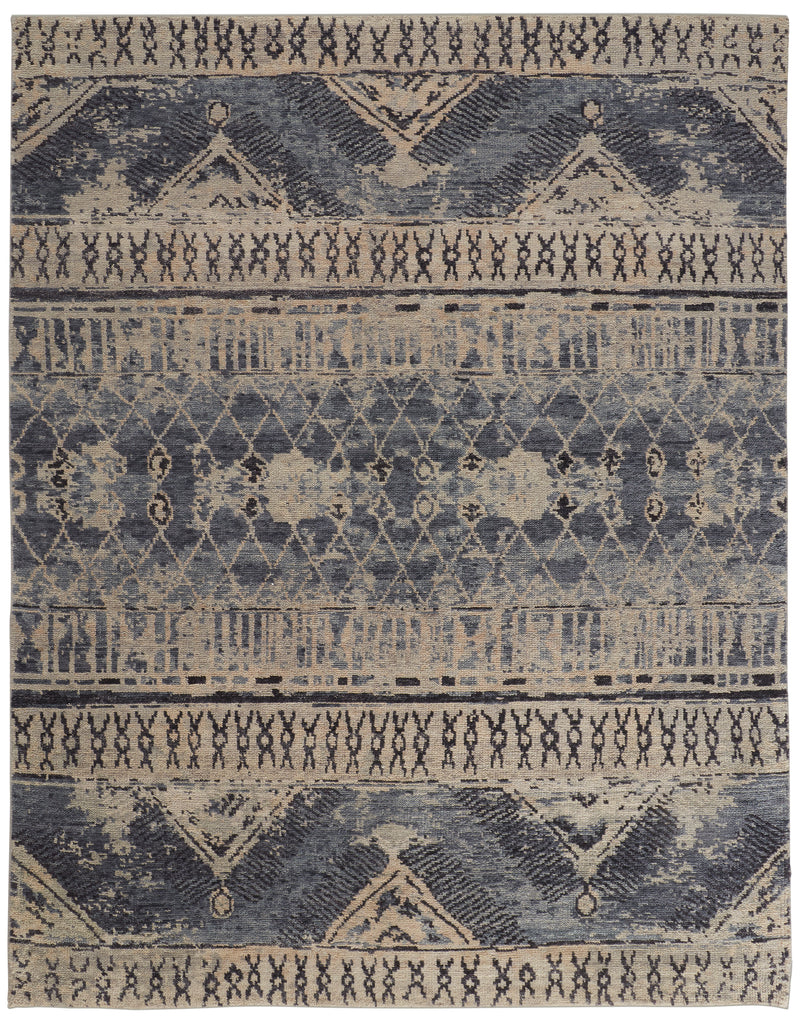 Palomar Transitional Trellis & Lattice, Blue/Gray/Ivory