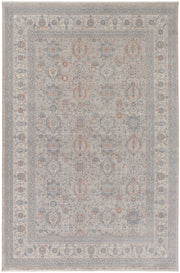 Marquette Transitional Oriental, Taupe/Silver/Blue