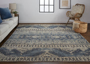 Palomar Transitional Trellis & Lattice, Blue/Gray/Ivory