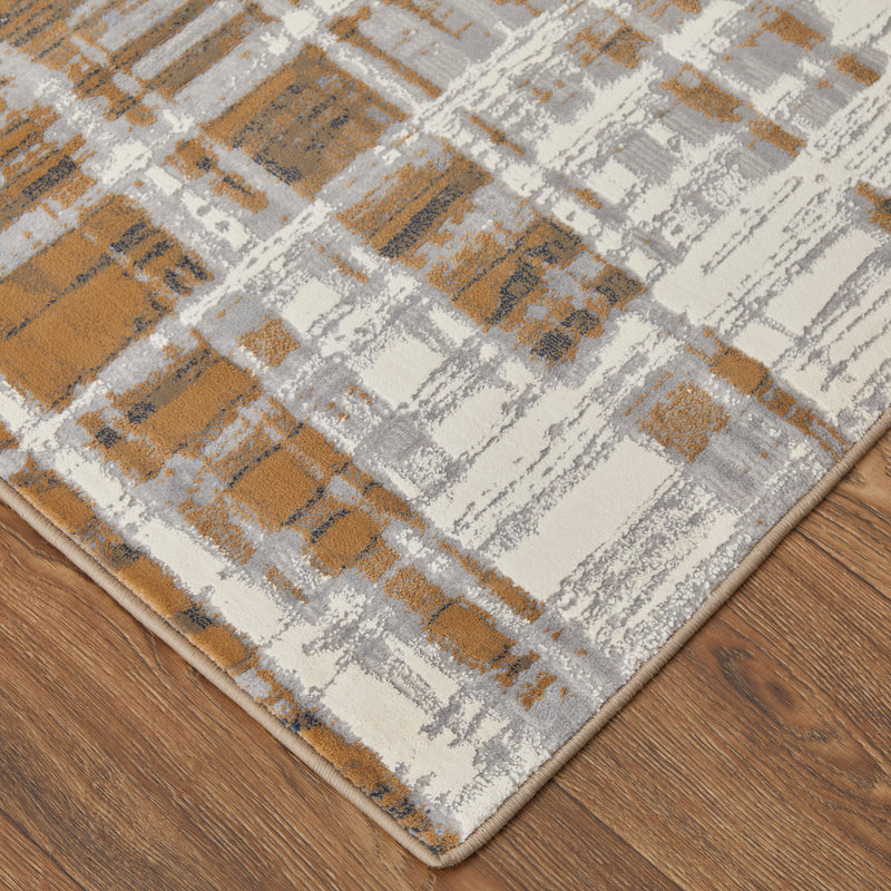Clio Modern Abstract, Blue/Orange/Gray