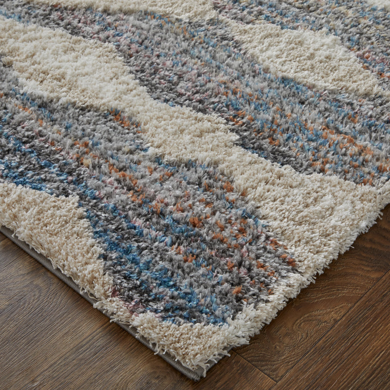Mynka Transitional Diamond, Tan/Ivory/Blue
