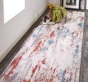 Cadiz Modern Abstract, Gray/Red/Blue