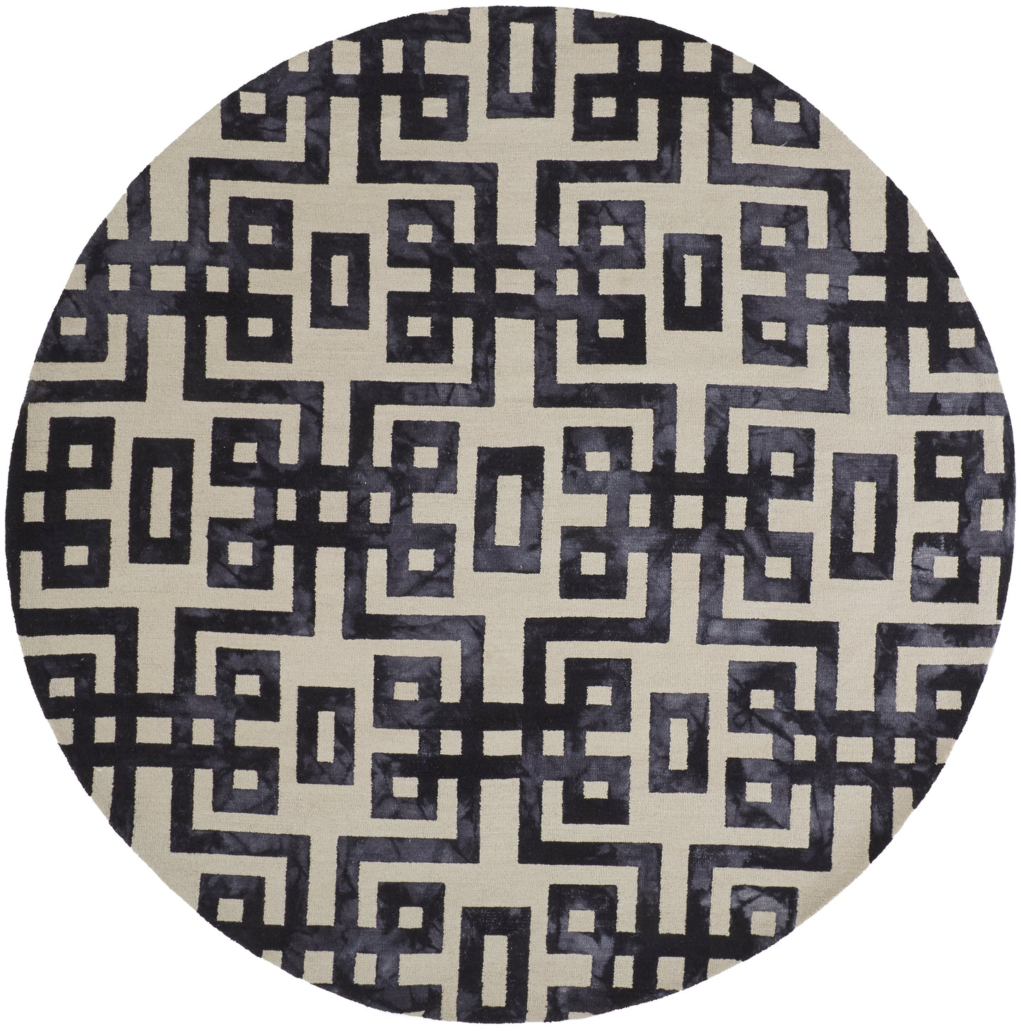 Lorrain Modern Geometric, Tan/Black
