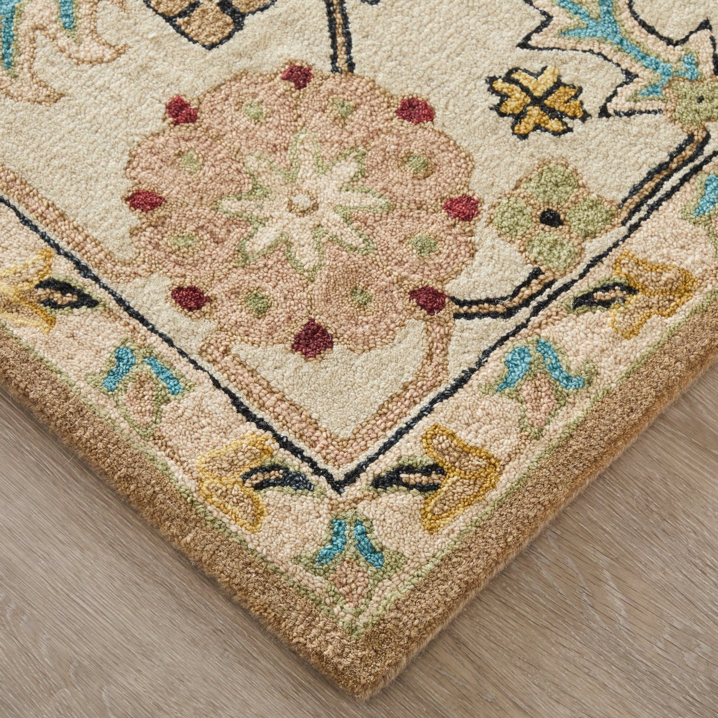 Springfield Traditional Floral & Botanical, Tan/Ivory/Blue