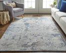 Switch Laina Transitional Abstract, Ivory/Gray/Blue 2 image