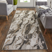 Vancouver Modern Abstract, Ivory/Brown/Taupe