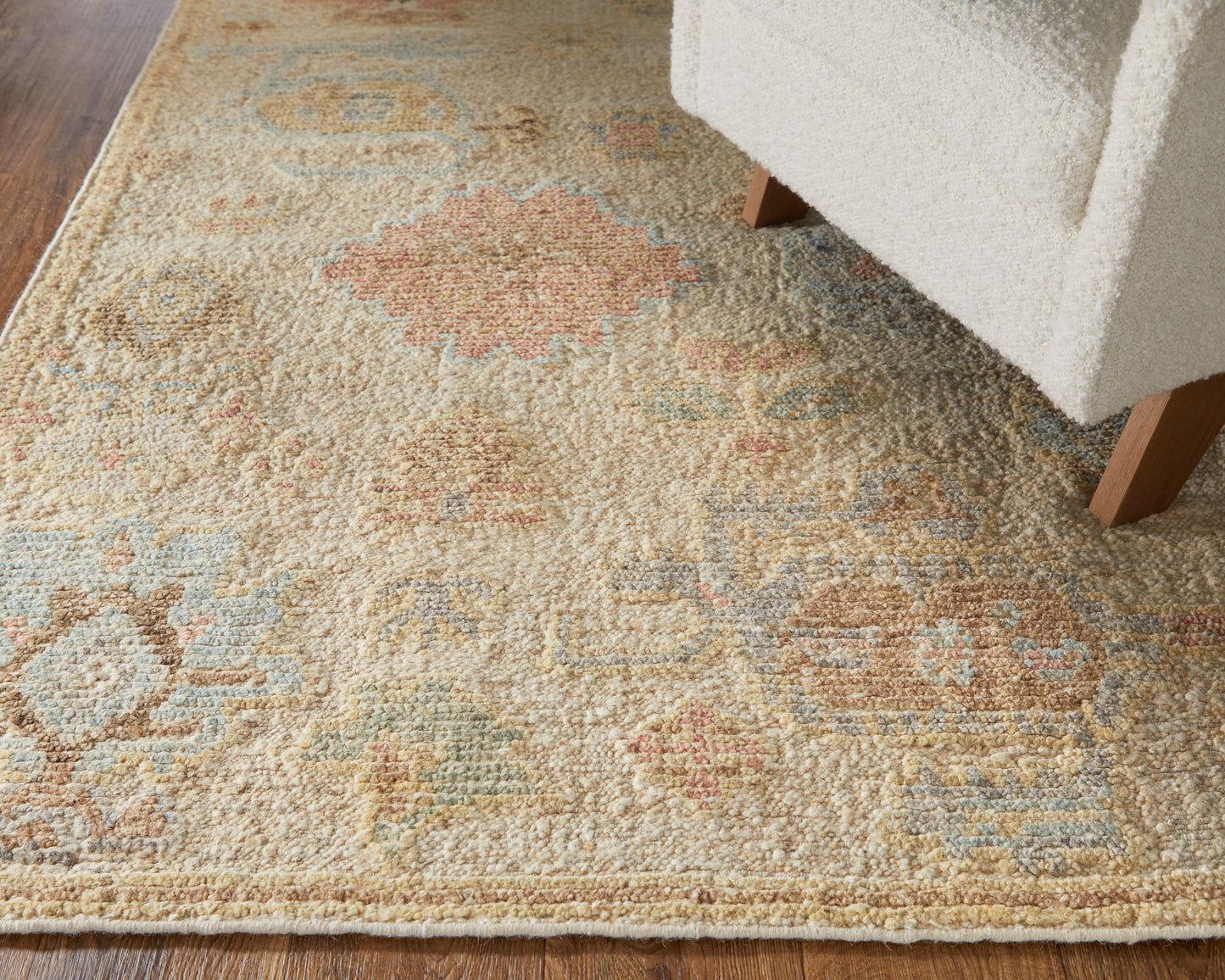Grafton Transitional Floral & Botanical, Ivory/Orange/Gray