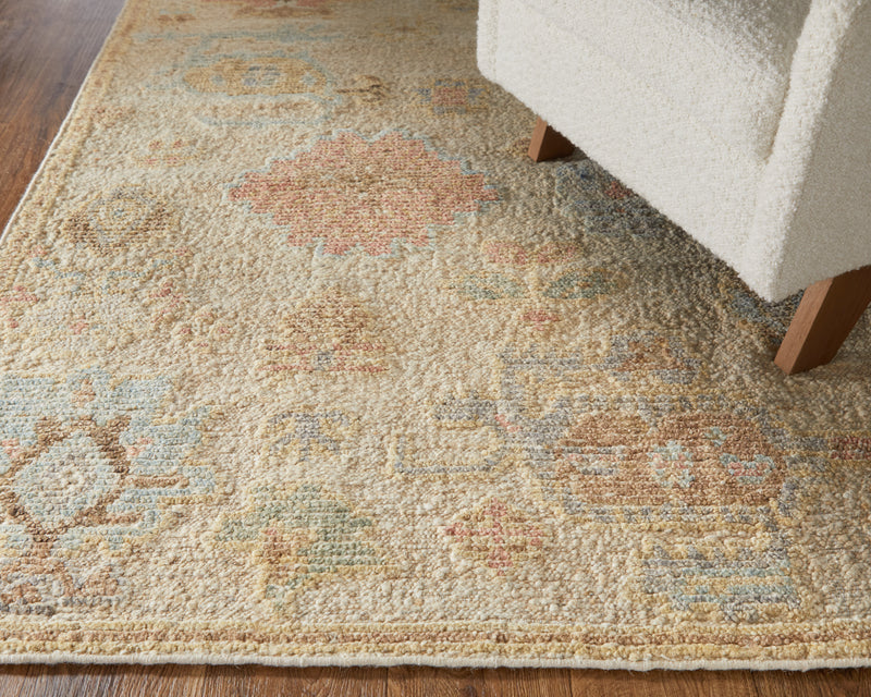 Grafton Transitional Floral & Botanical, Ivory/Orange/Gray