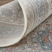 Marquette Transitional Oriental, Taupe/Silver/Blue