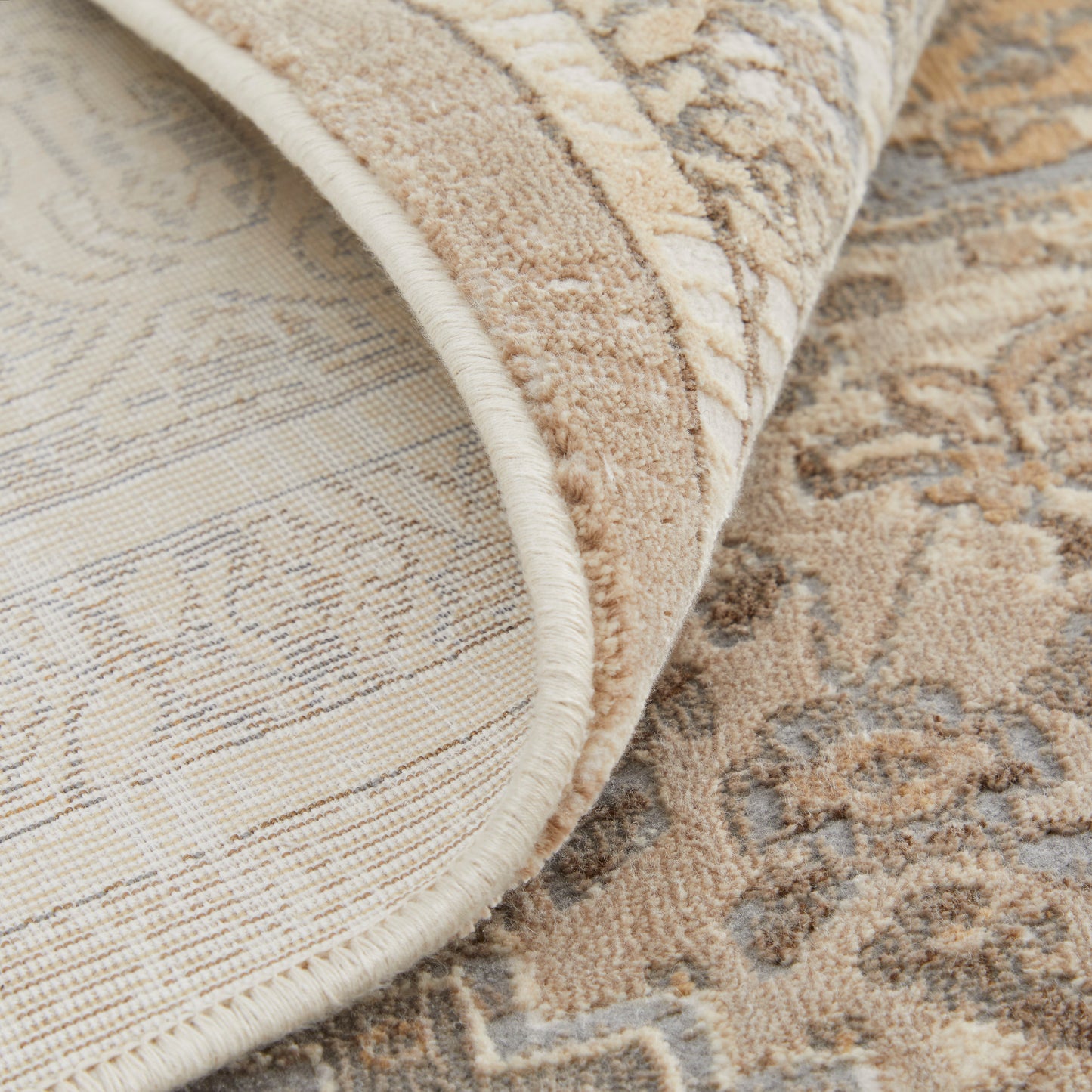 Celene Traditional Medallion, Tan/Brown/Ivory