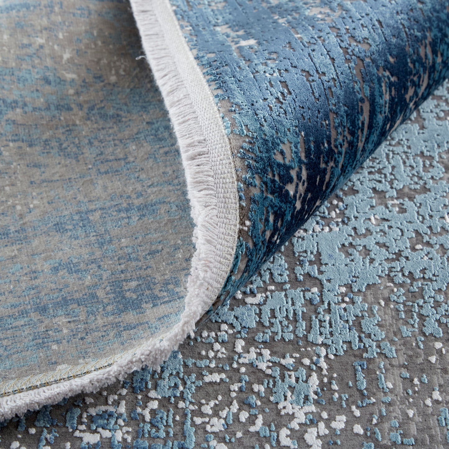 Cadiz Modern Abstract, Blue/Gray/Silver