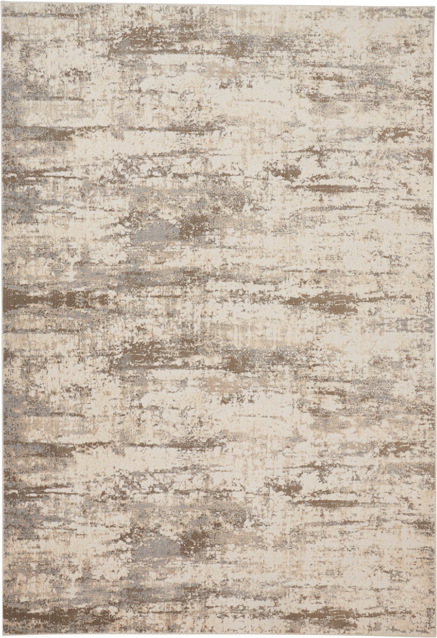 Parker Transitional Abstract, Ivory/Brown