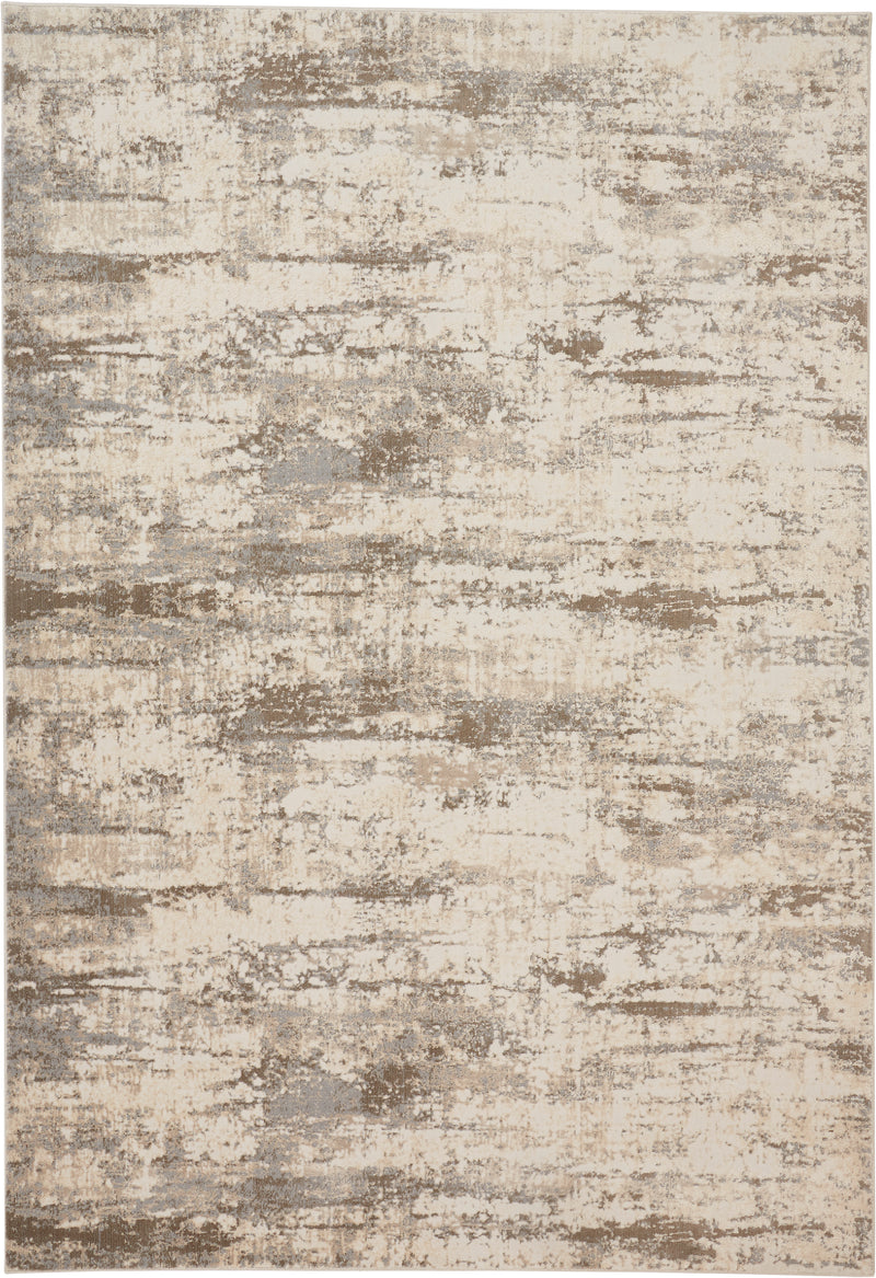 Parker Transitional Abstract, Ivory/Brown