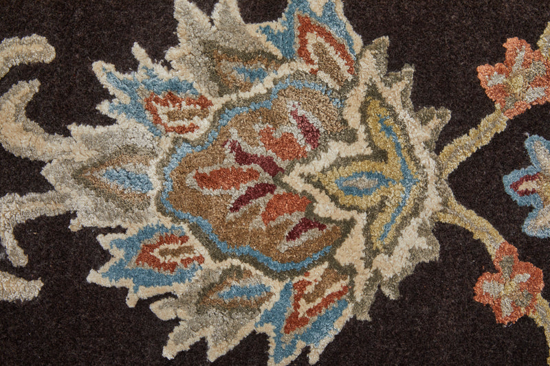 Prescott Traditional Floral & Botanical, Brown/Tan/Orange