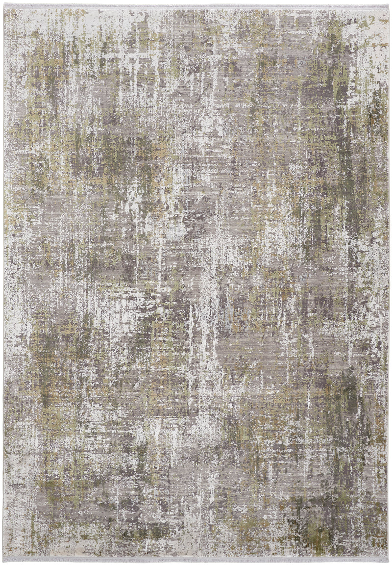 Cadiz Modern Abstract, Green/Gray/Ivory