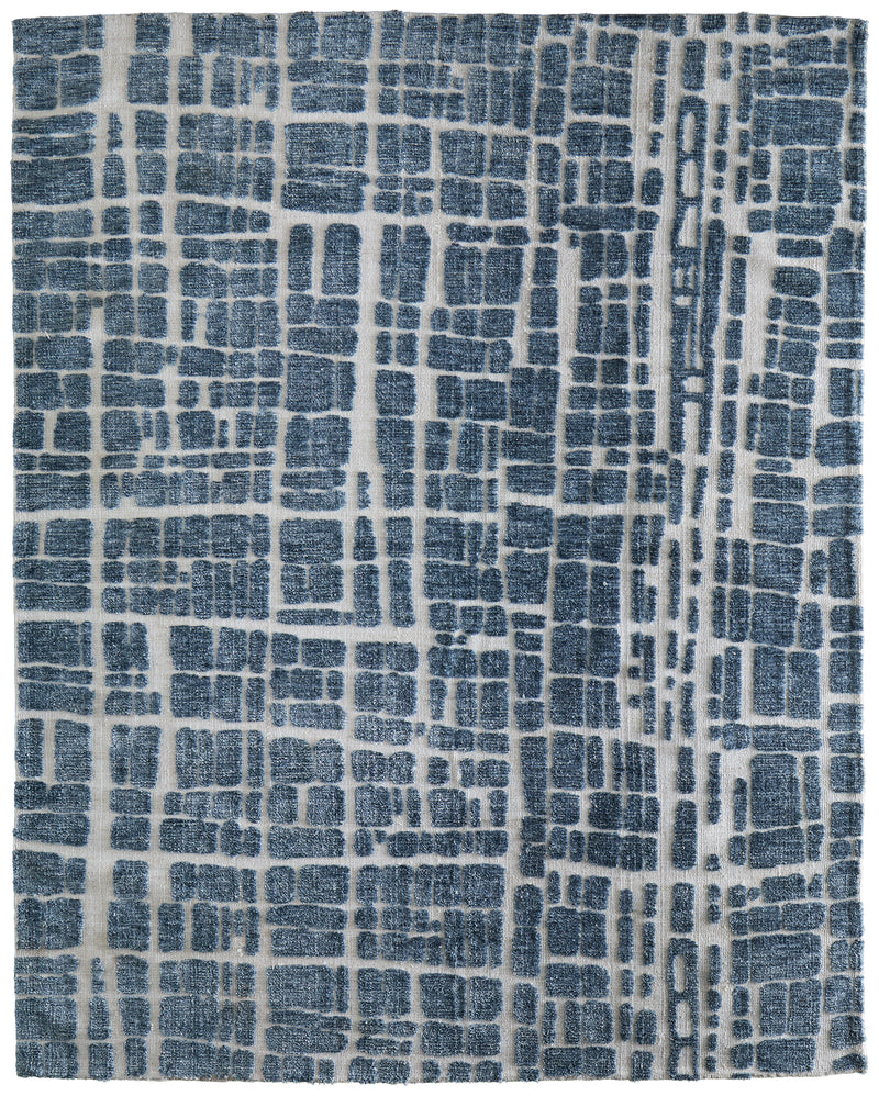 Colton Modern Abstract, Blue/Ivory