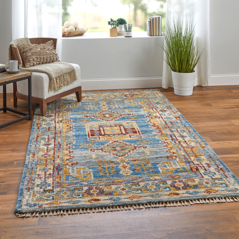 Fillmore Traditional Geometric, Blue/Yellow/Red