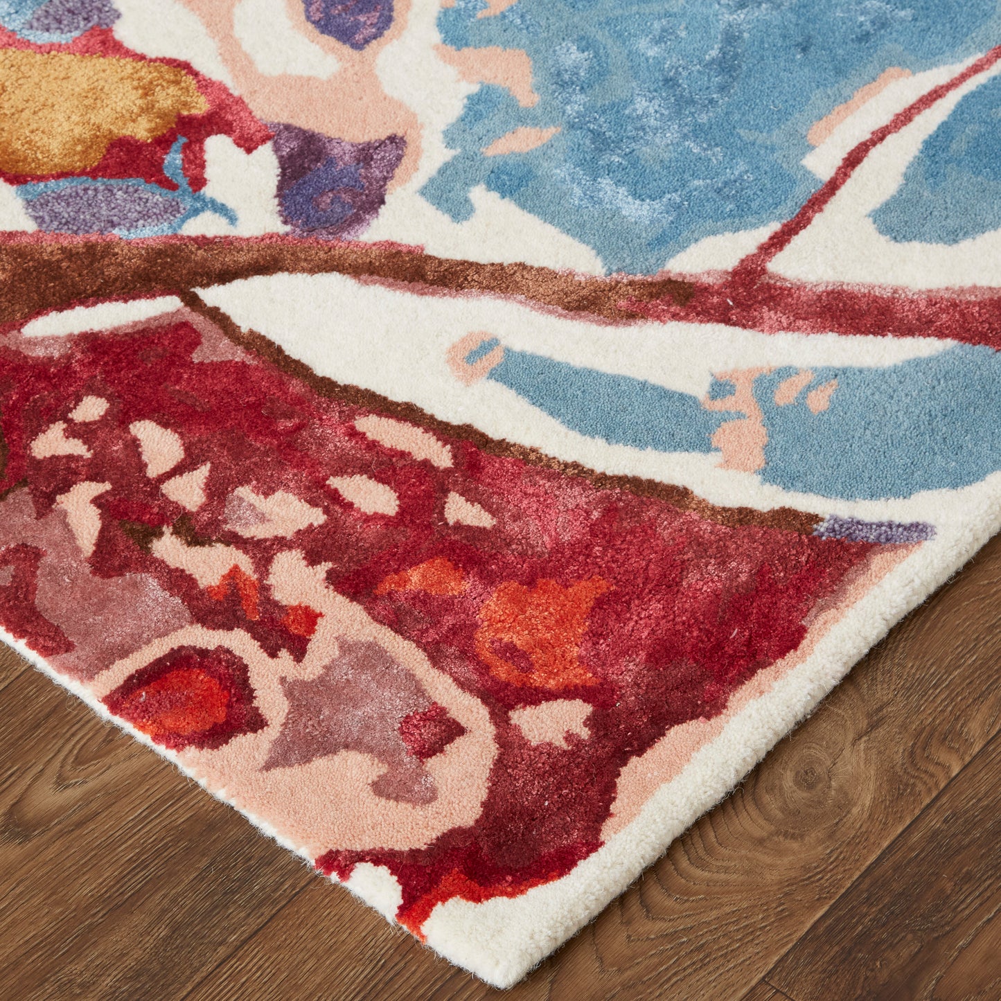 Dafney Transitional Floral & Botanical, Red/Blue/Purple