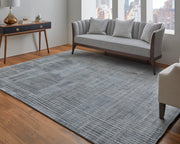 Eastfield Modern Abstract, Blue/Ivory/Gray