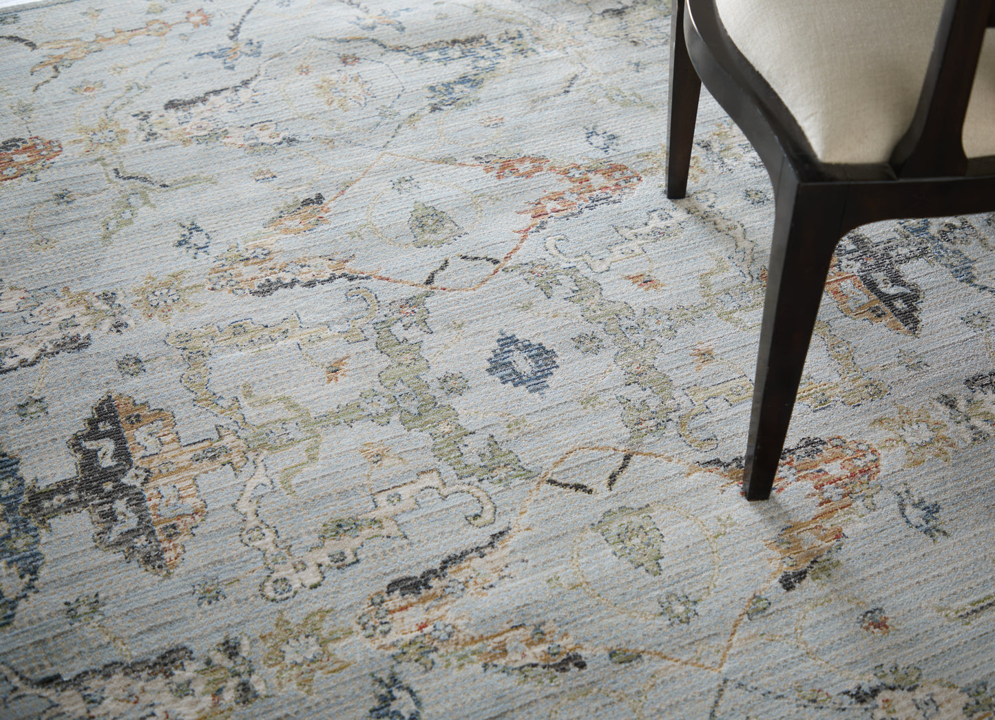 Melrose Traditional Floral & Botanical, Blue/Green/Ivory
