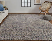 Berkeley Transitional Abstract, Purple/Taupe/Gray