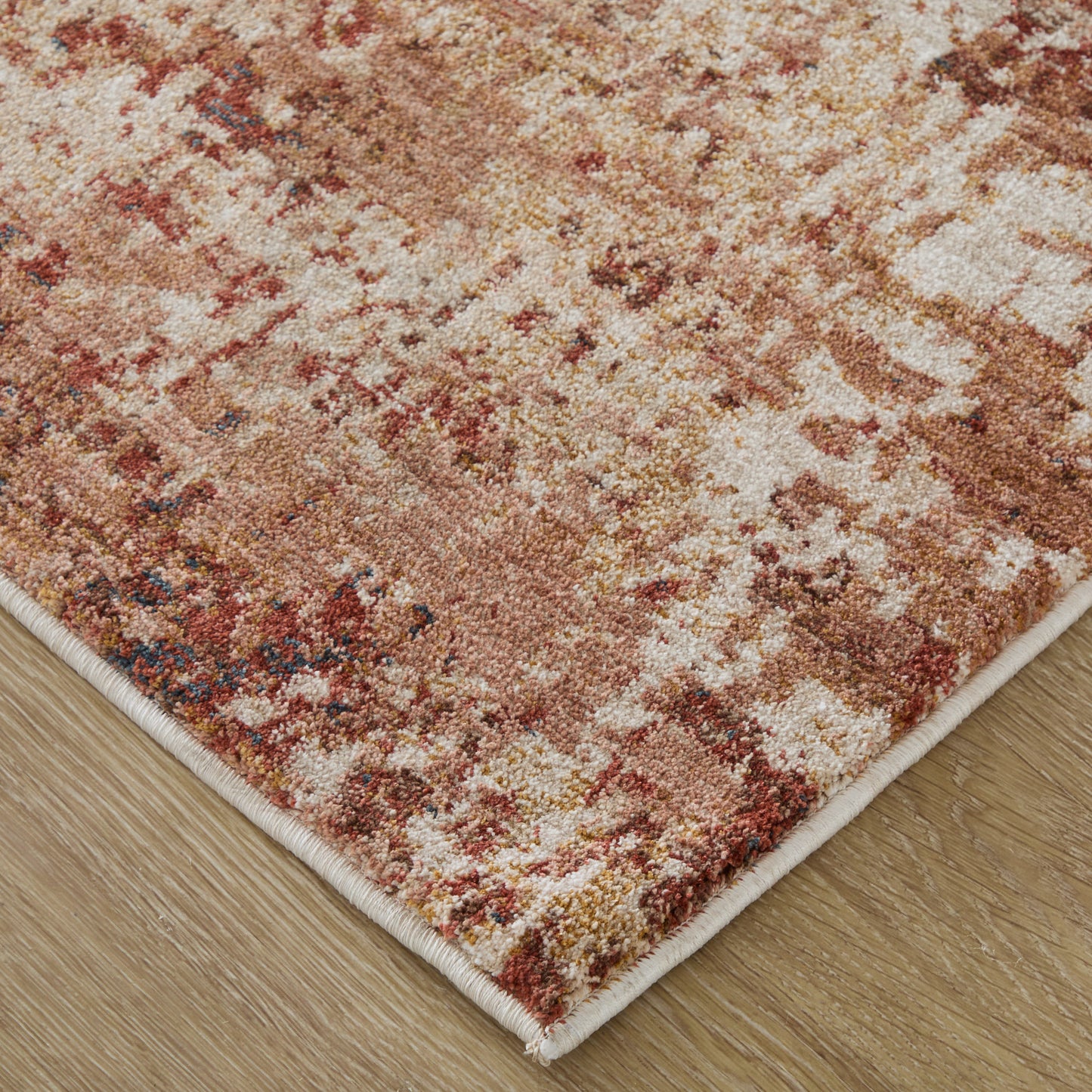 Pearson Modern Abstract, Ivory/Red/Tan